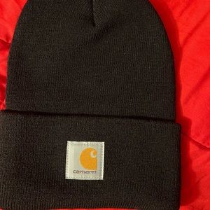 Solid Black Carhartt beanie